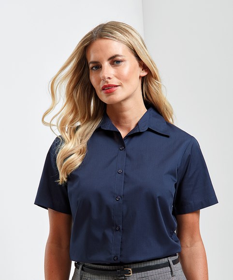 navy blue blouse short sleeve