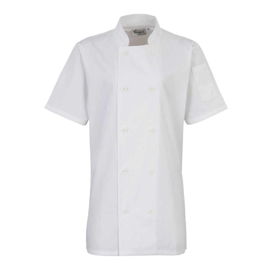 Premier Women's short sleeve chef's jacket