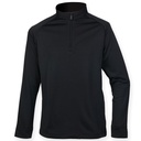 [HB862] Henbury ¼ zip top with wicking finish (XS, Black)