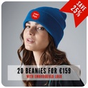 20 Original Cuffed Beanies with logo for €159