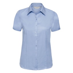 Russell Collection Women's short sleeve herringbone shirt