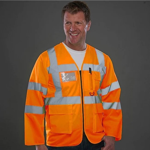 Yoko Hi-vis executive long sleeve waistcoat (HVJ800)