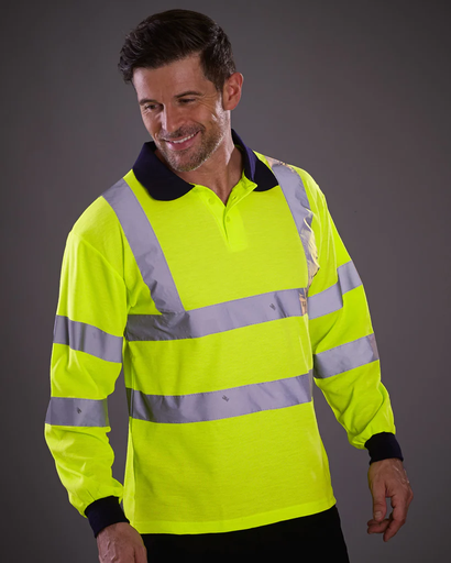 Yoko Hi-vis long sleeve polo (HVJ310)