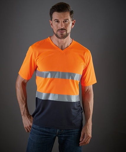 Yoko Hi-vis top cool super light v-neck t-shirt (HVJ910)