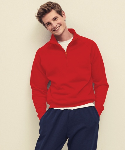 Fruit of the Loom Classic 80/20 zip neck sweatshirt