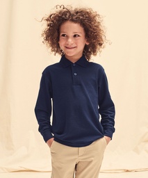 Fruit of the Loom Kids long sleeve 65/35 polo