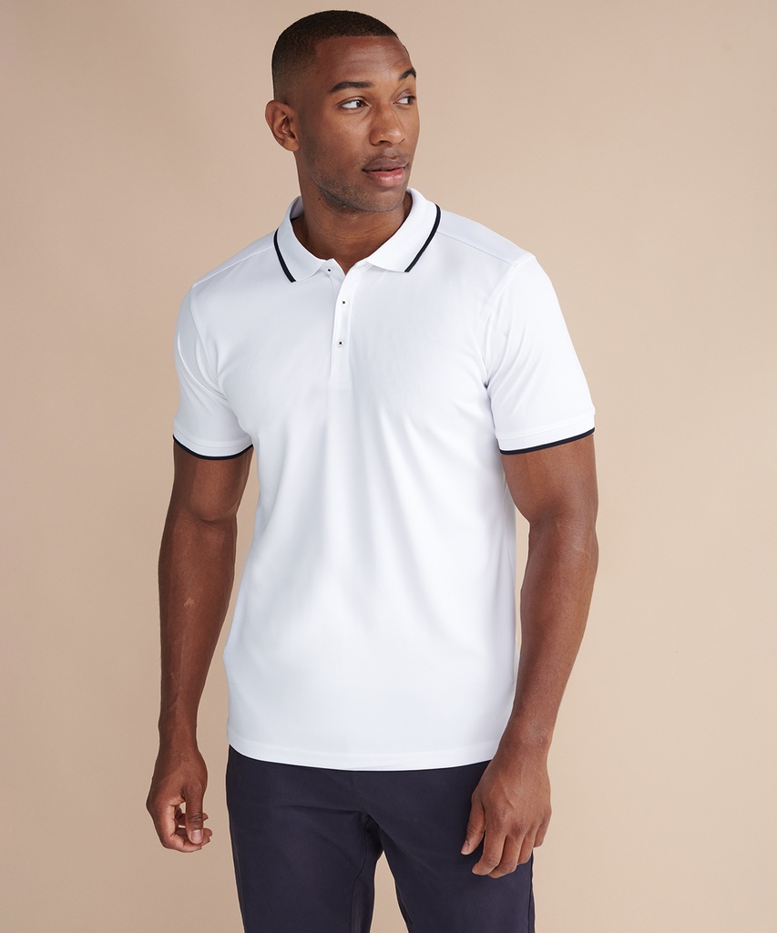 Henbury HiCool® tipped polo shirt