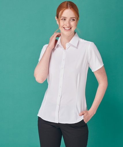 Henbury Women's wicking antibacterial short sleeve shirt