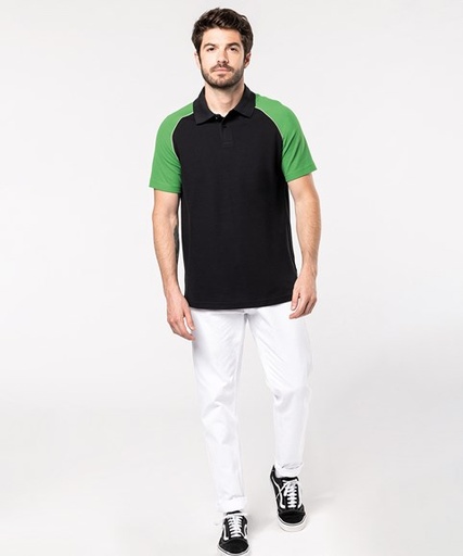 Kariban Polo baseball contrast polo shirt