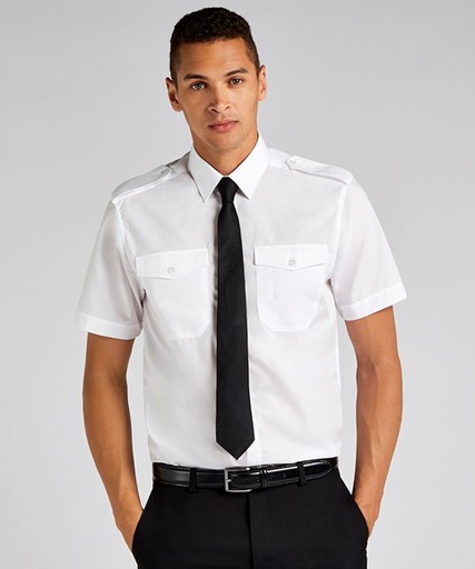 Kustom Kit Pilot shirt short-sleeved (tailored fit)