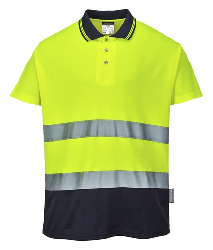 Portwest Hi-vis two-tone cotton Comfort polo shirt (S174)