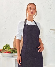 Premier Cotton denim bib apron, organic and Fairtrade certified