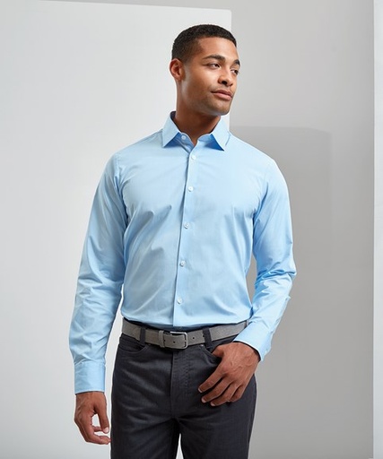 Premier Stretch fit cotton poplin long sleeve shirt