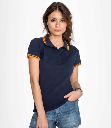 SOL'S Ladies Pasadena Tipped Cotton PiquÃ© Polo Shirt